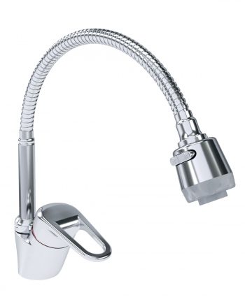 Однорычажный смеситель для кухни с изливом, оснащенным душевой головкой на гибком шланге SWES 1GKHN1