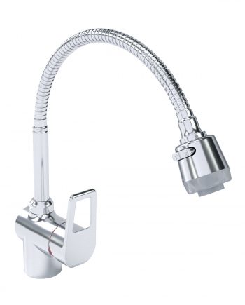 Однорычажный смеситель для кухни с изливом, оснащенным душевой головкой на гибком шланге SWES 1OKLN1