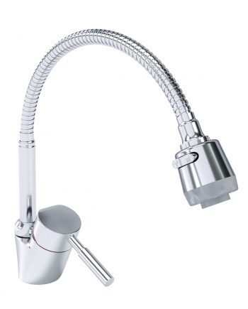Однорычажный смеситель для кухни с изливом, оснащенным душевой головкой на гибком шланге SWES 1YKHN1
