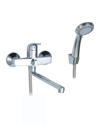 Однорычажный смеситель для ванны с коротким изливом 1