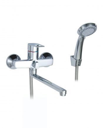 Однорычажный смеситель для ванны с коротким изливом 1