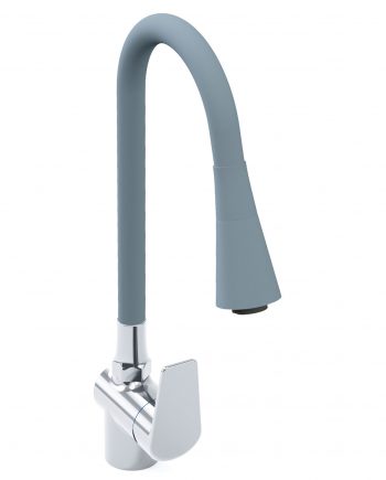 Однорычажный смеситель для кухни с изливом, оснащенным душевой головкой на гибком шланге 1