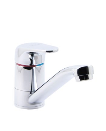 Однорычажный смеситель для раковины с коротким поворотным изливом 1