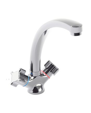 Двухвентильный смеситель для кухни с высоким поворотным изливом 1