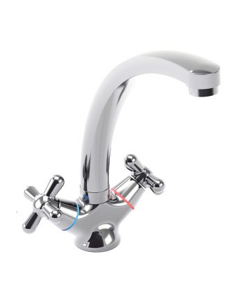 Двухвентильный смеситель для кухни с высоким поворотным изливом 1